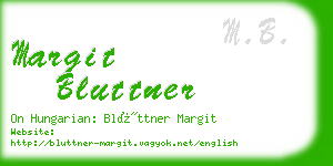 margit bluttner business card